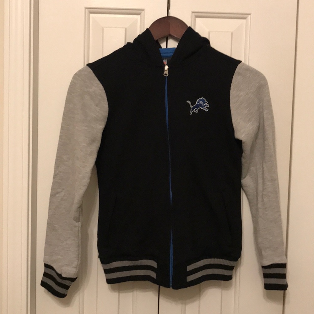 Girls NFL Team Apparel Detroit Lions Hoodie Sz M